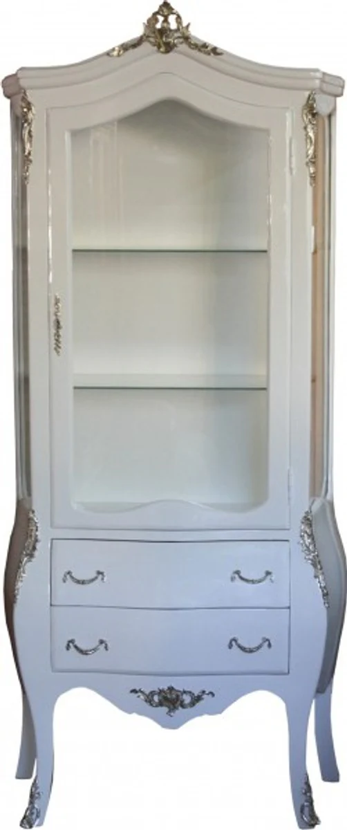 Casa Padrino Baroque cabinet White / Silver Limited Edition