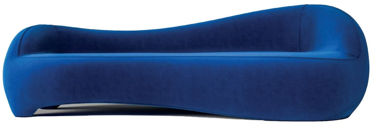 Casa Padrino sof¨¢ de terciopelo de lujo azul 280 x 105 x A. 68 cm - Sof¨¢ de sal¨®n - Sof¨¢ de hotel - Muebles de sal¨®n - Muebles de hotel - Muebles de lujo