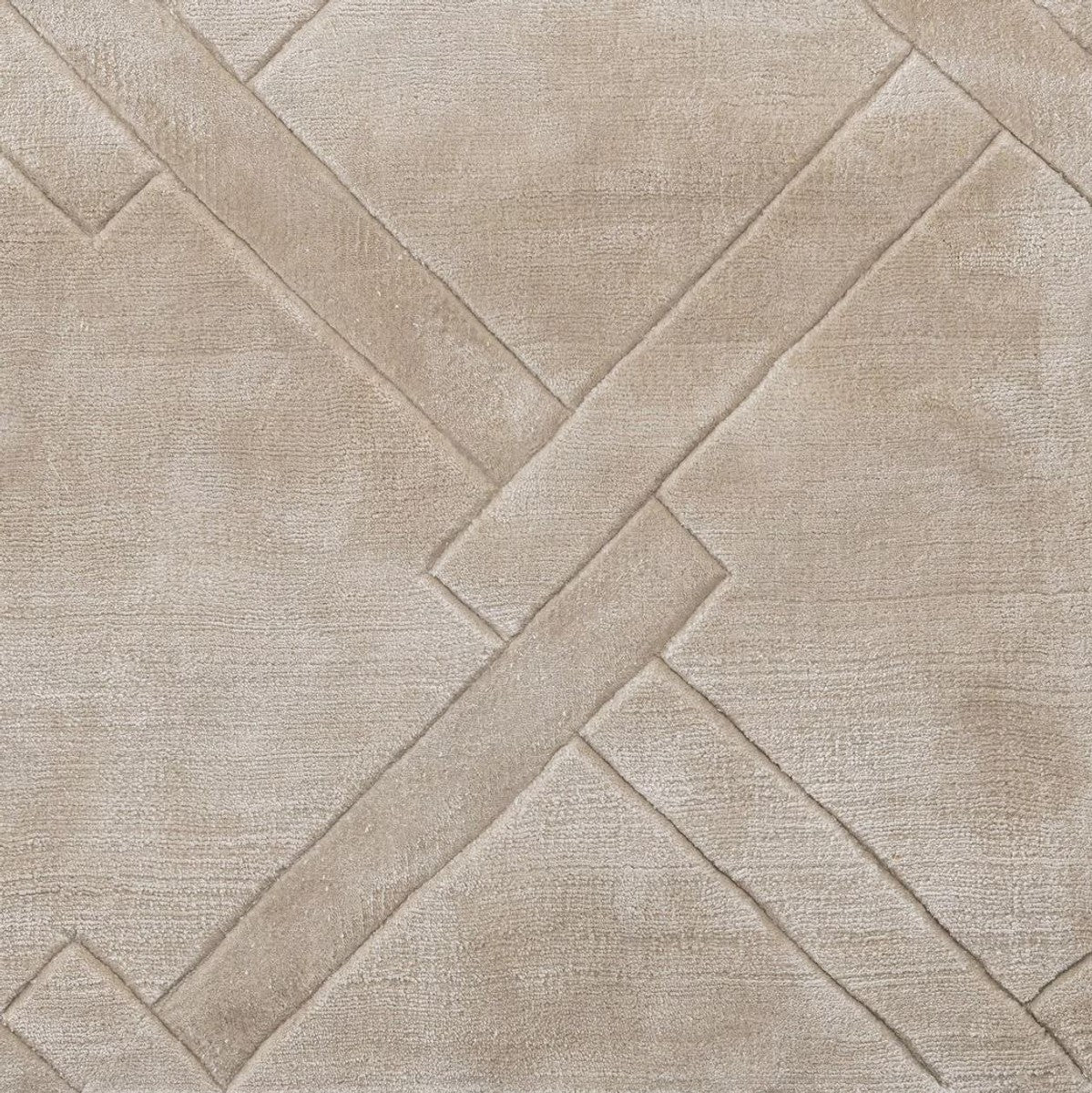 Casa Padrino alfombra de viscosa de lujo plata-arena 300 x 400 cm - Alfombra de salón y hotel tejida a mano - Accesorios de decoración de salón - Colección de Lujo