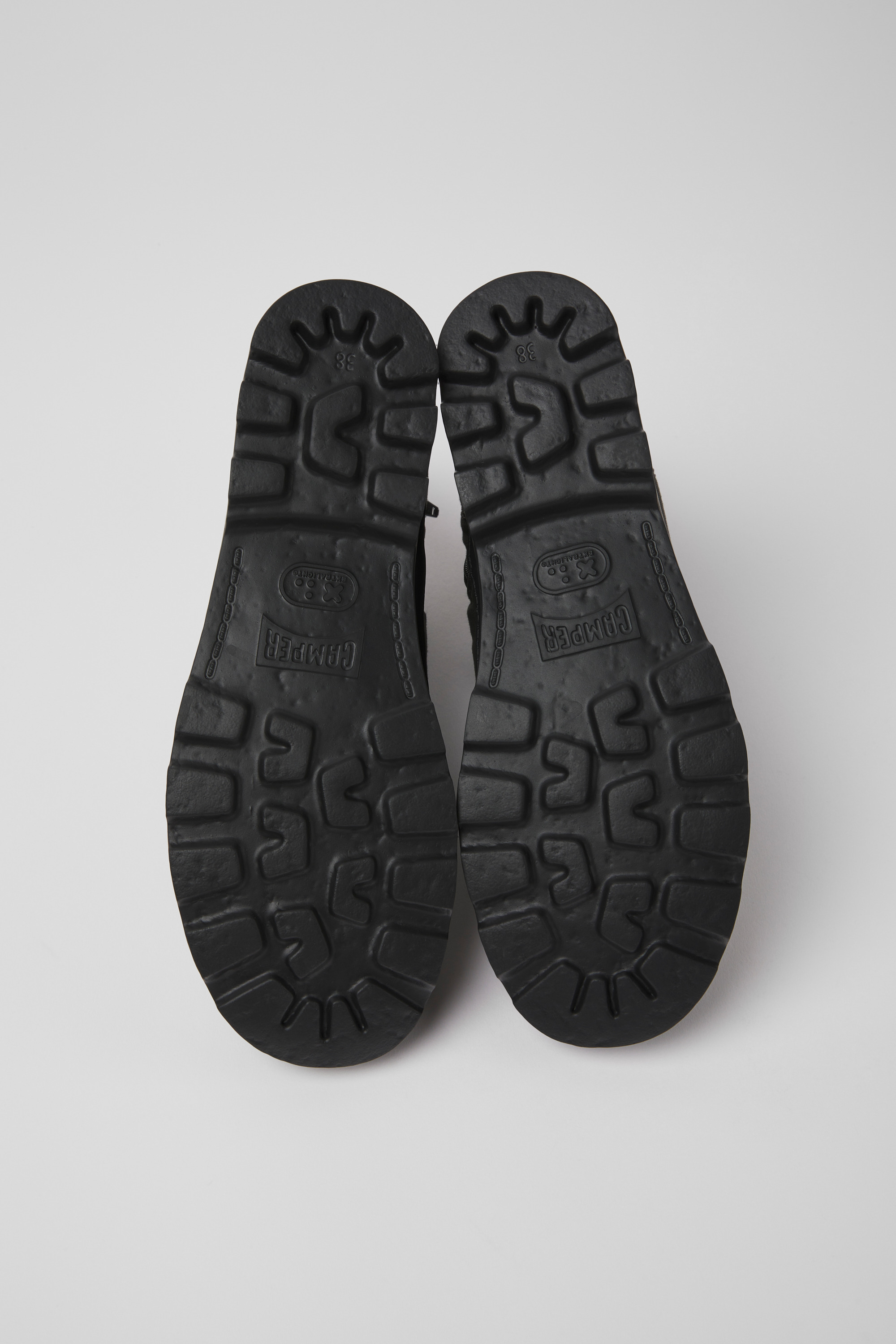 Brutus - Gray textile and nubuck ankle boots for women