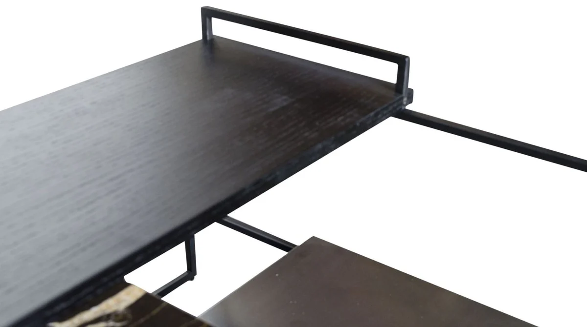 Casa Padrino mesa de centro de lujo negro 60 x 60 x H. 36,5 cm - Mesa de Centro de Diseño