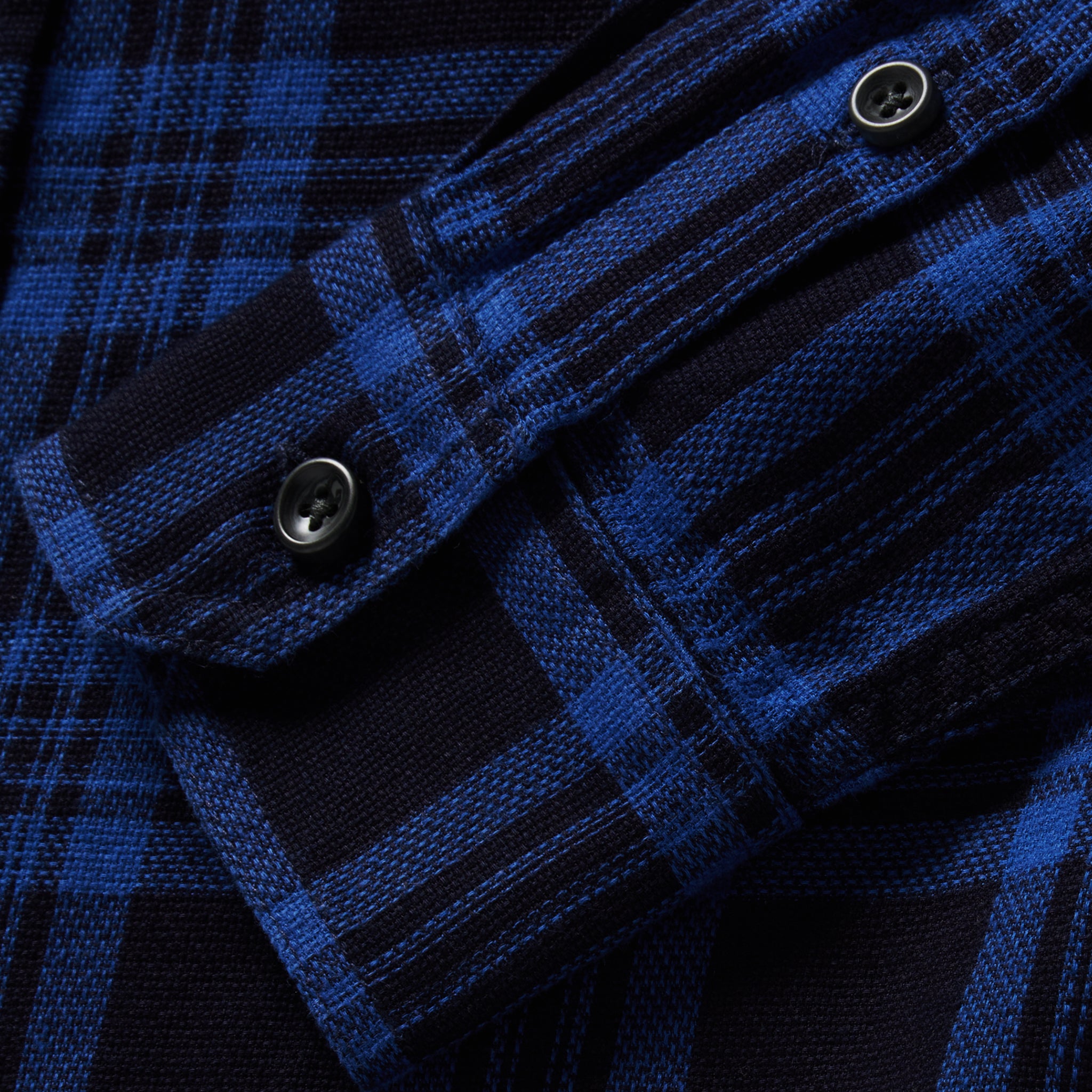 The Utility Shirt in Rinsed Indigo Plaid
