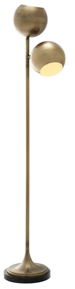 Casa Padrino lámpara de pie latón antiguo / negro Ø 32 x H. 140 cm - Muebles de Lujo