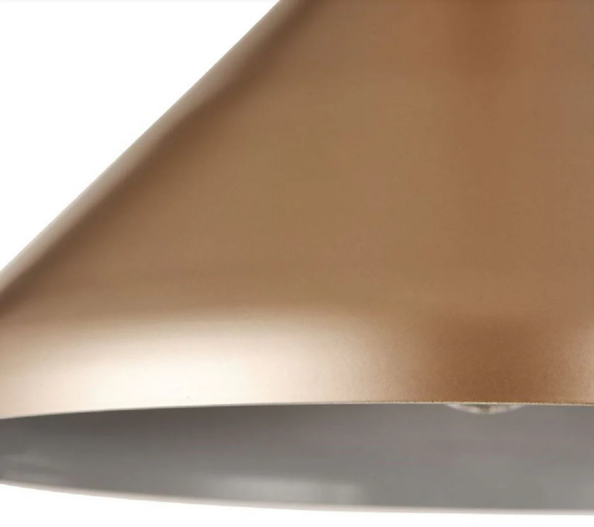 Casa Padrino Lámpara Colgante Champagne / Plata Ø 33,5 cm - Lámpara de Altura Regulable