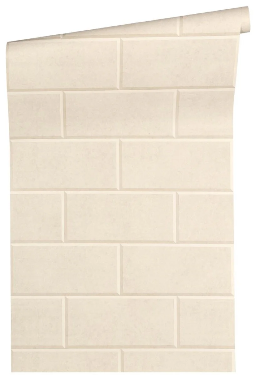 Papel pintado no tejido de Versace Via Gesu 343221 en piedra aspecto beige - Papel Pintado de Diseño - Accesorios Deco de Lujo