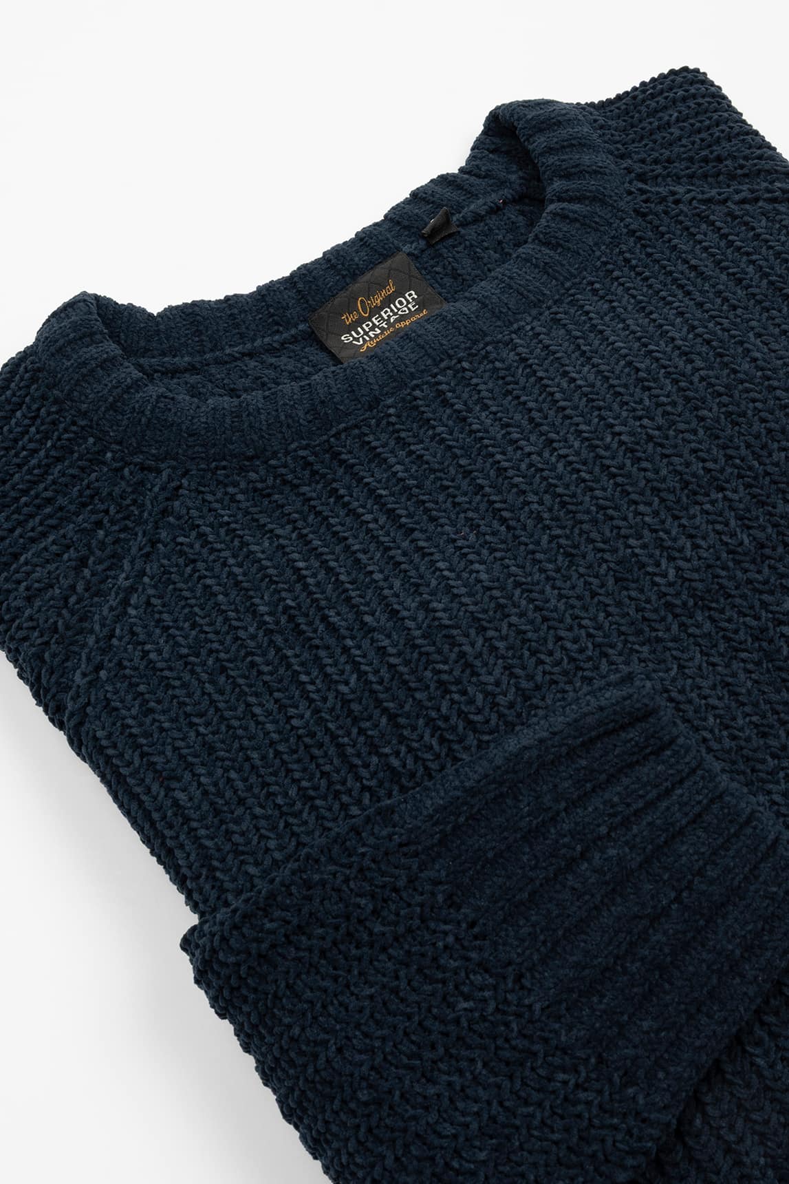 Rivera-spain Jersey Superior azul marino de punto grueso