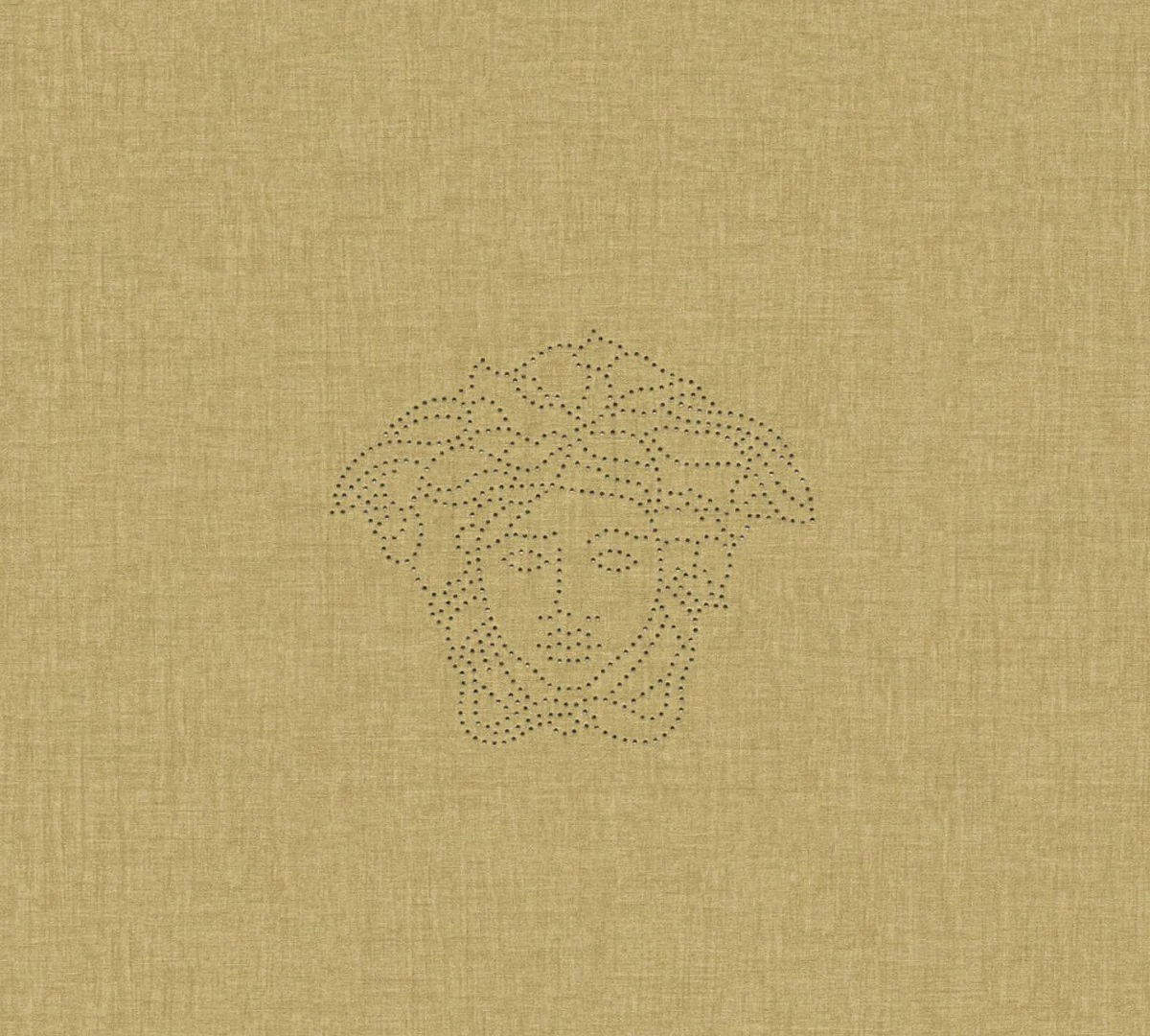 Versace Papel Pintado No Tejido Medusa 329503 Oro - Papel Pintado de Diseño - Accesorios Deco