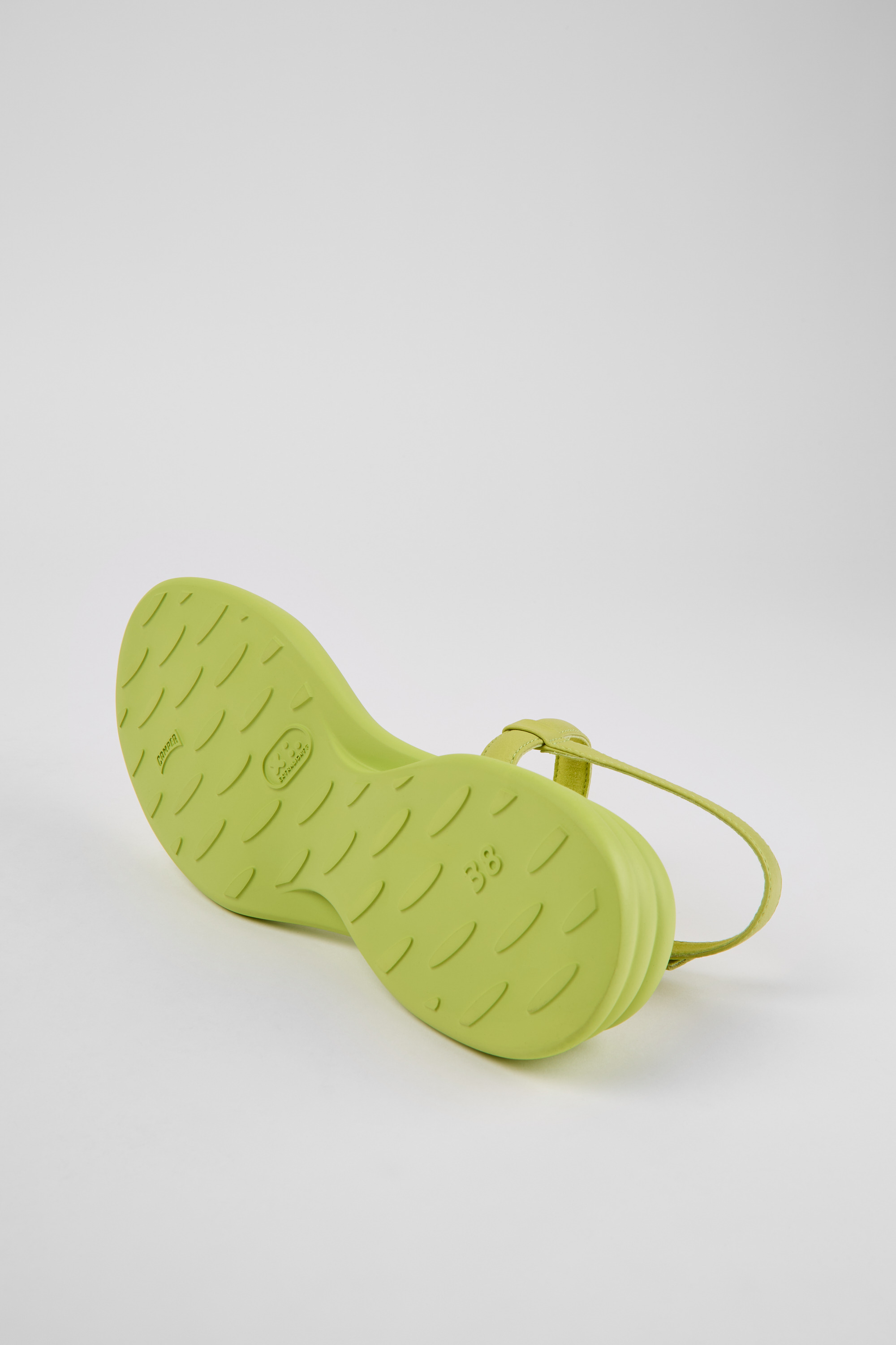 Spiro - Green leather sandals for women