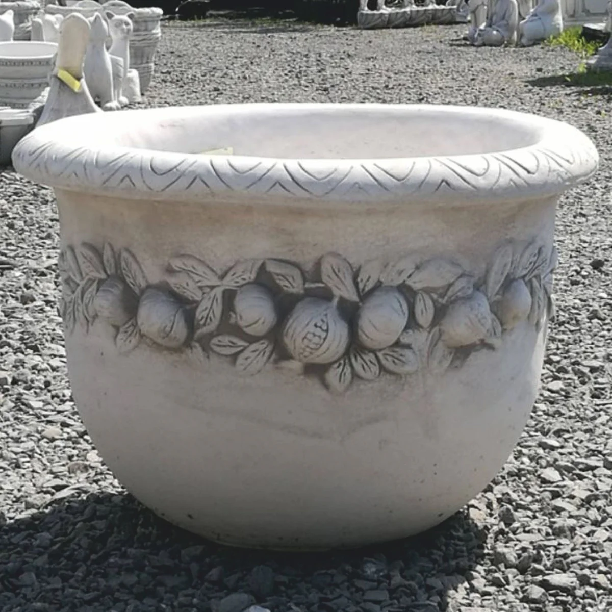 Casa Padrino Maceta Decorativo de Jard¨ªn Art Nouveau Gris ? 69 x A. 48 cm - Decoraci¨®n de Patio