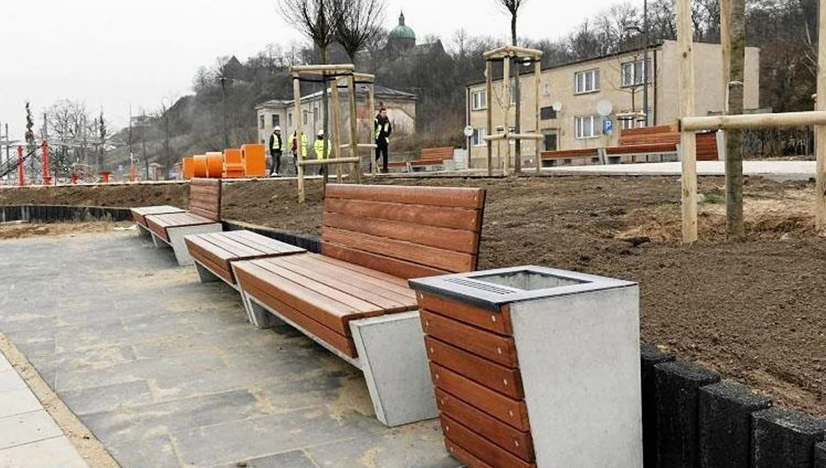 Casa Padrino banco de parque - banco urbano marr¨®n / gris 200 cm - Muebles de exterior y parque