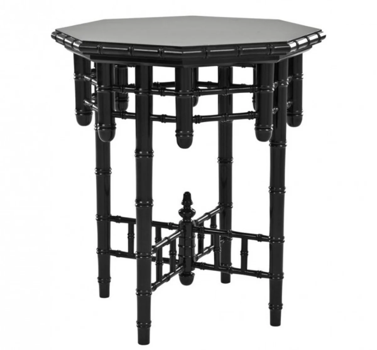 Casa Padrino luxury art deco designer mahogany side table black - Luxury Quality