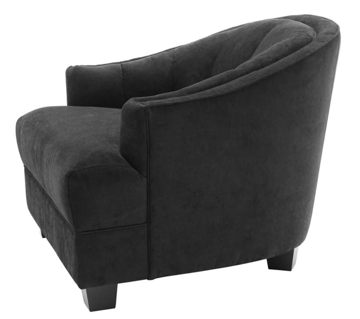 Casa Padrino silla de sala de estar en negro 93 x 90 x H. 75 cm - muebles de lujo