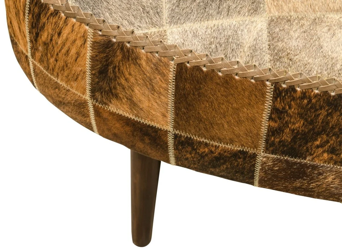 Casa Padrino banco de lujo con piel de vaca 130 x 60 x H. 50 cm - Muebles de Diseño