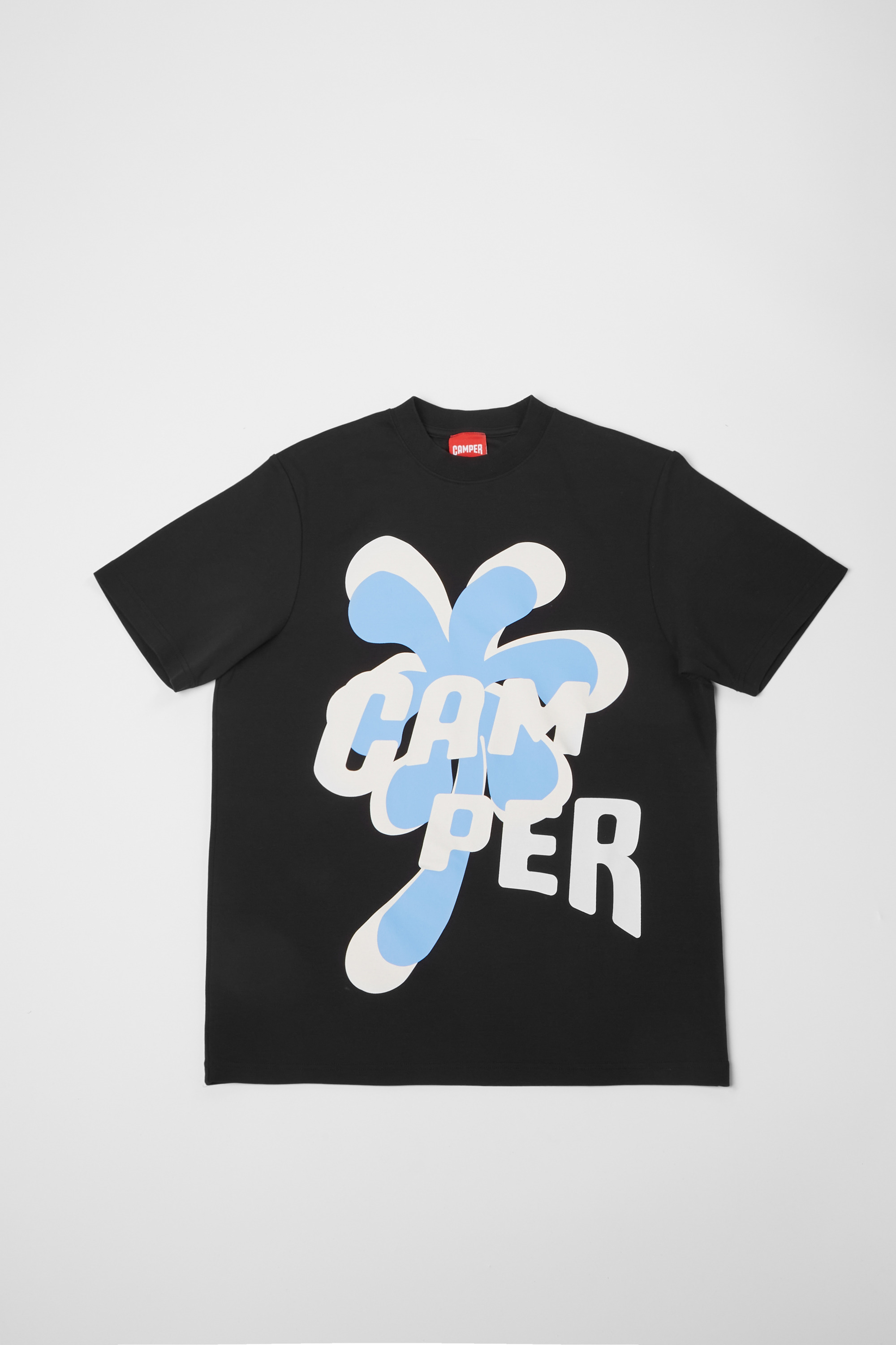T-Shirt - Black and blue printed unisex T-shirt