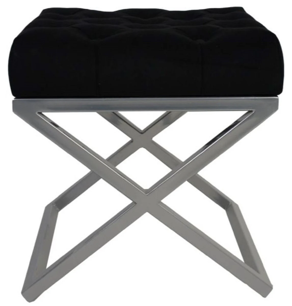 Casa Padrino Taburete / Taburete Cruzado de Lujo 45 x 45 x H. 47 cm - Varios Colores - Taburete Chesterfield