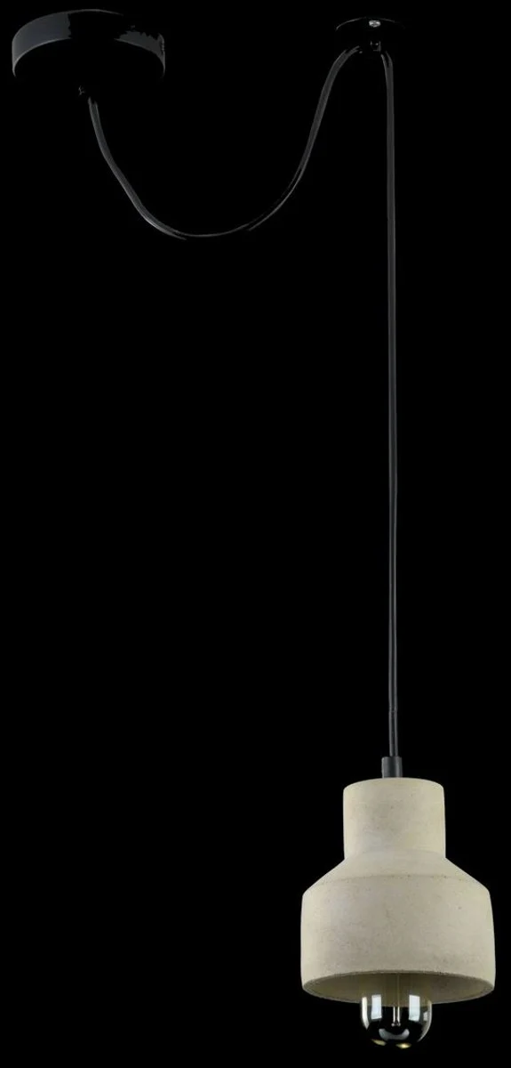 Casa Padrino Hanging Lamp / Pendant Lamp Gray Ø 12.5 x H. 13.5 cm - Modern Lamp with Concrete Lampshade