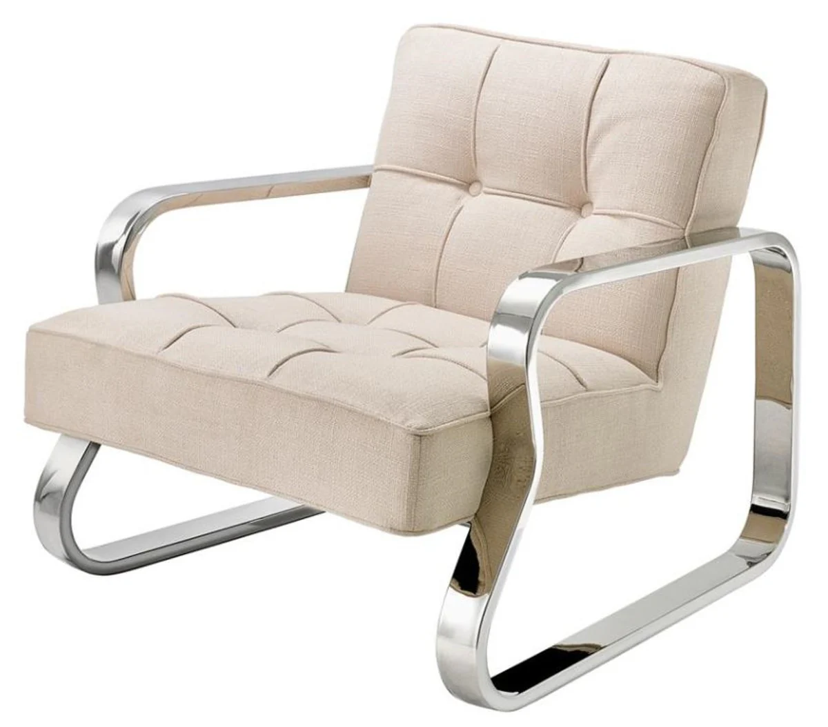 Casa Padrino sillón de lujo color natural 72 x 80 x H. 64 cm - Muebles de diseño