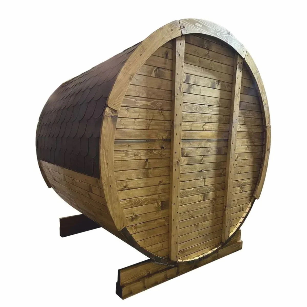 Casa Padrino sauna exterior de lujo natural / antracita 190 x 220 cm - Sauna de jard¨ªn de madera maciza