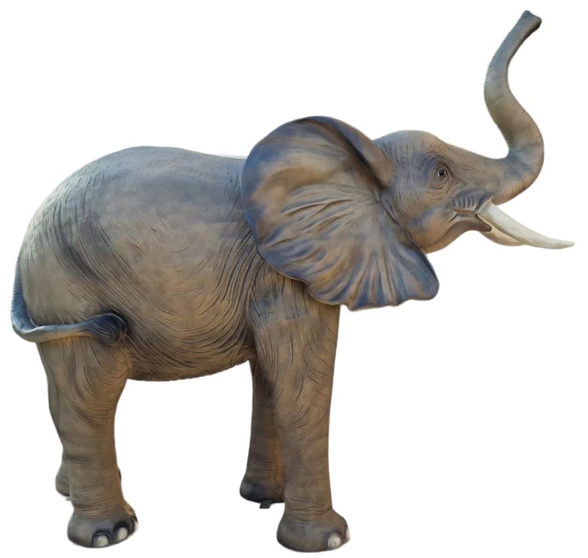 Casa Padrino escultura decorativa de lujo elefante gris / marrón 160 x 66 x A. 160 cm - Figura decorativa grande - Escultura decorativa XXL - Esculturas y figuras decorativas XXL de lujo