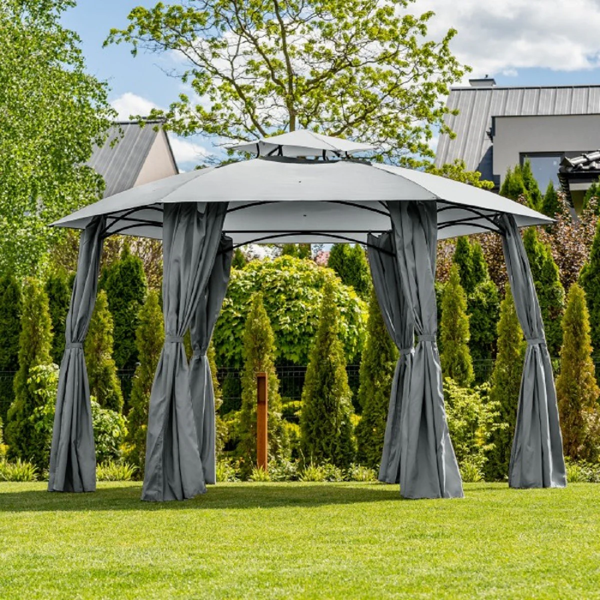 Casa Padrino pabell¨®n de lujo gris 360 ????x A. 270 cm - Muebles de jard¨ªn y terraza