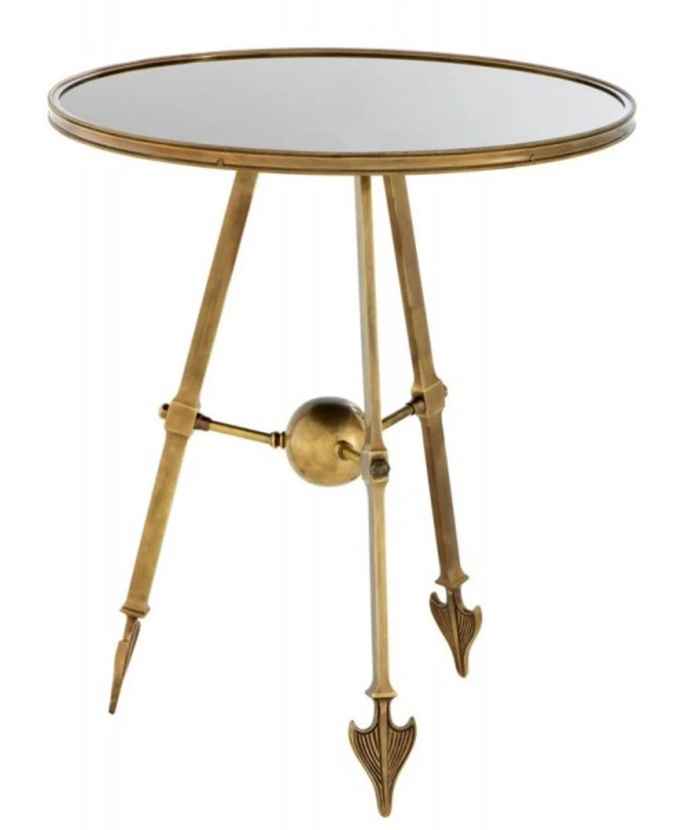 Casa Padrino luxury table Vintage Brass Finish 65 x H. 74 cm - Table Furniture
