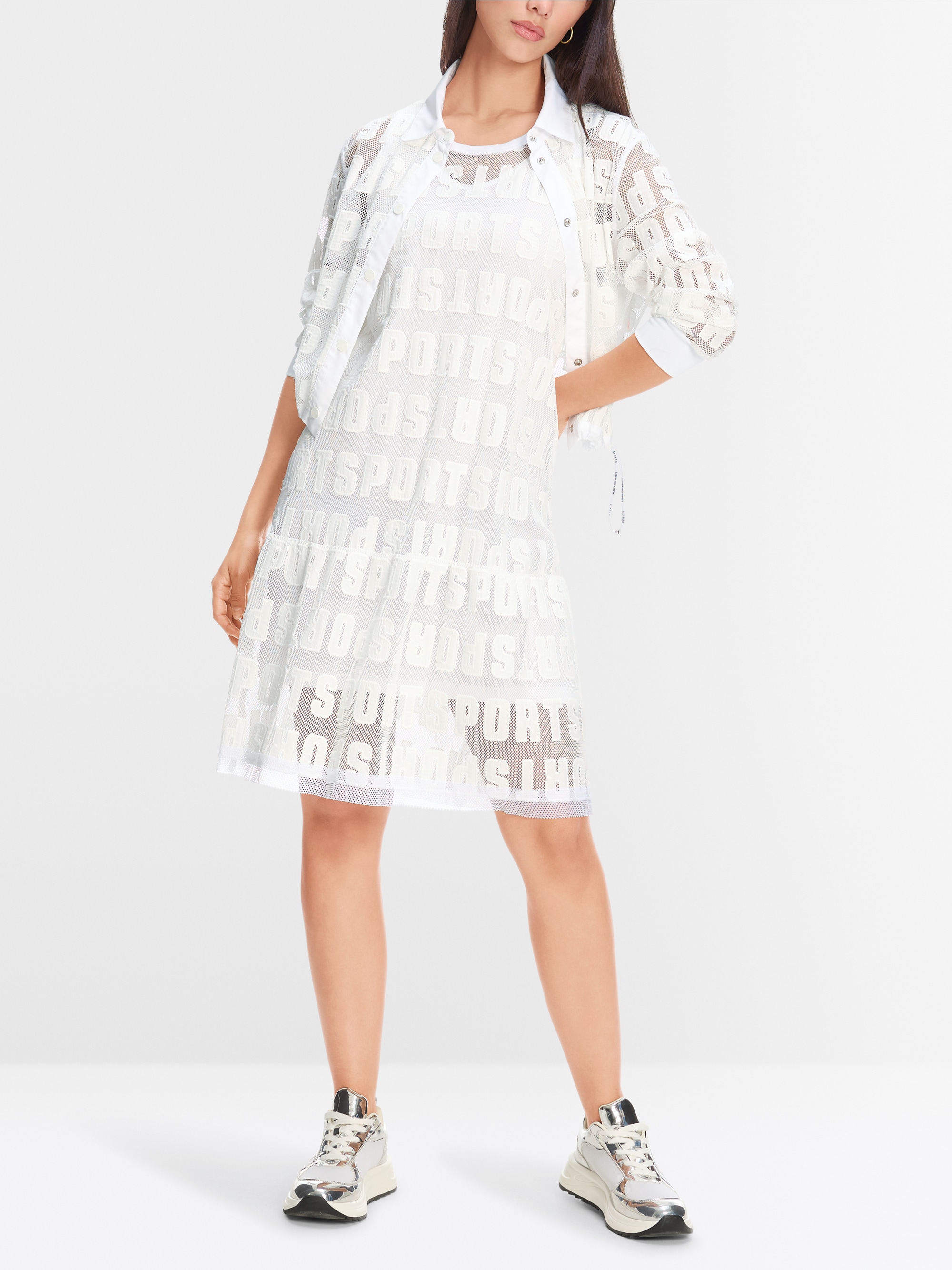 Marc-Cain Cropped blouse with lettering