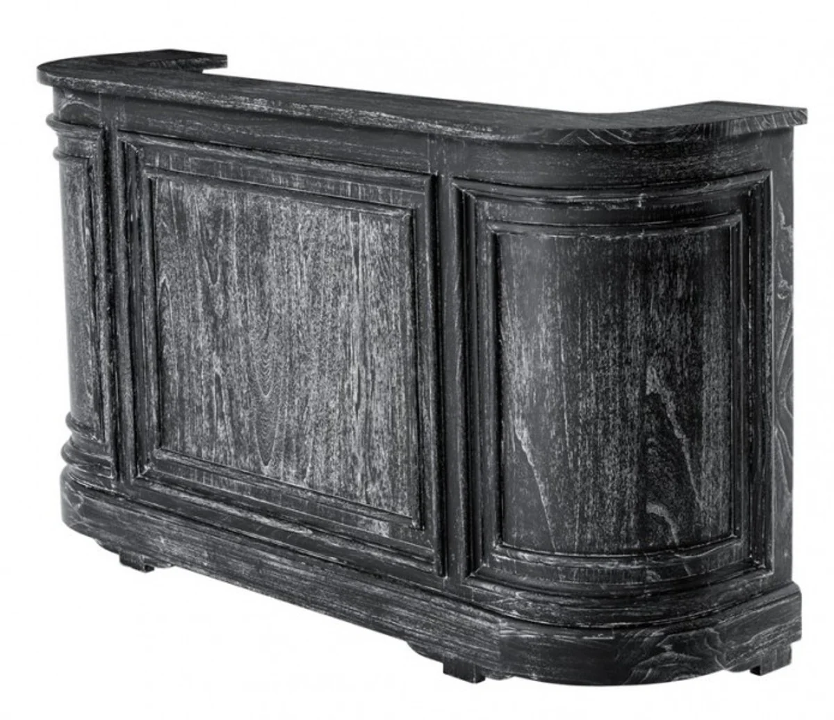 Casa Padrino Vintagelook counters cabinet 190 cm Counter Black Washed Antique style - counter Shop furnishing