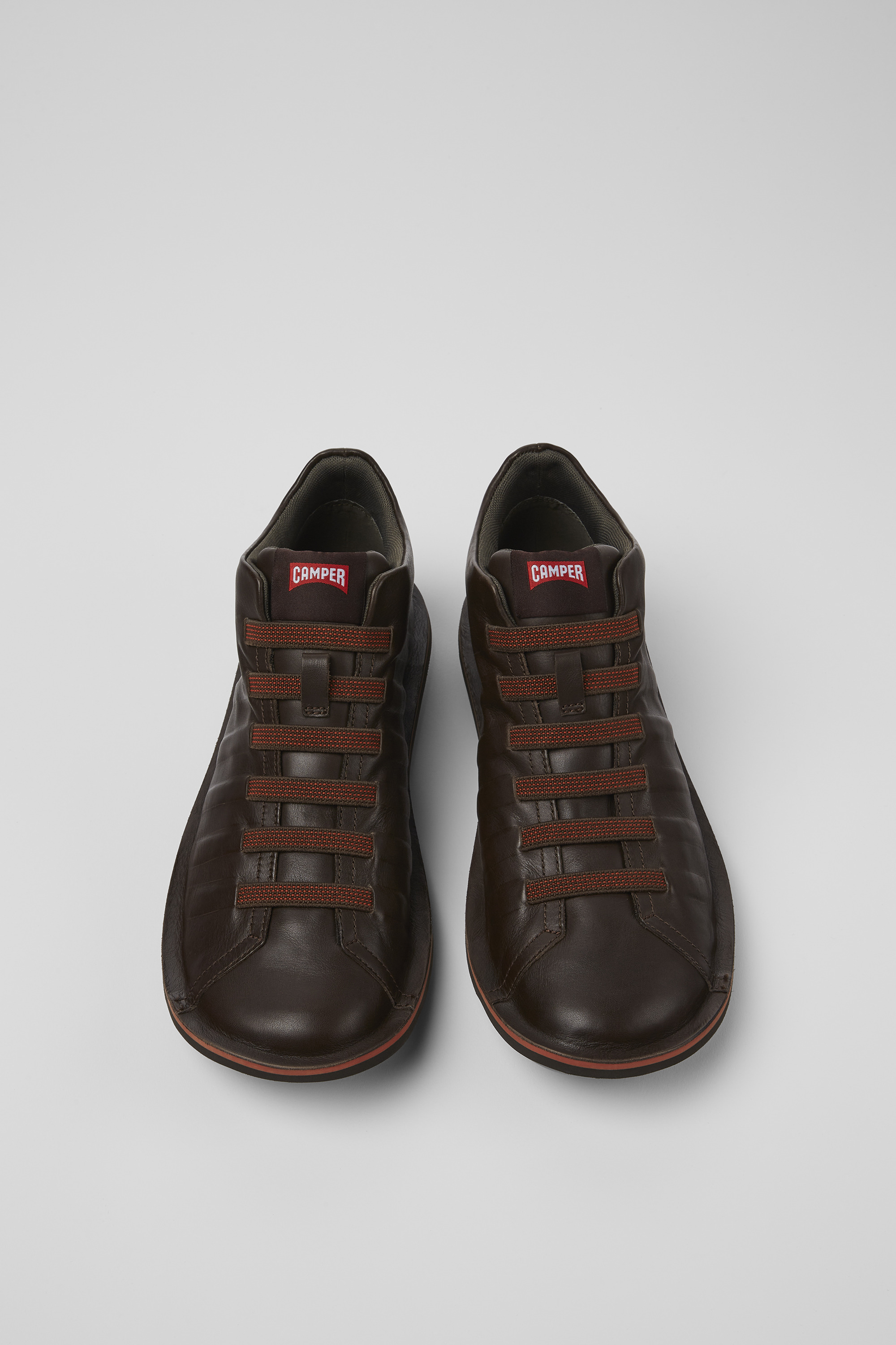 Beetle - Dark brown leather sneakers