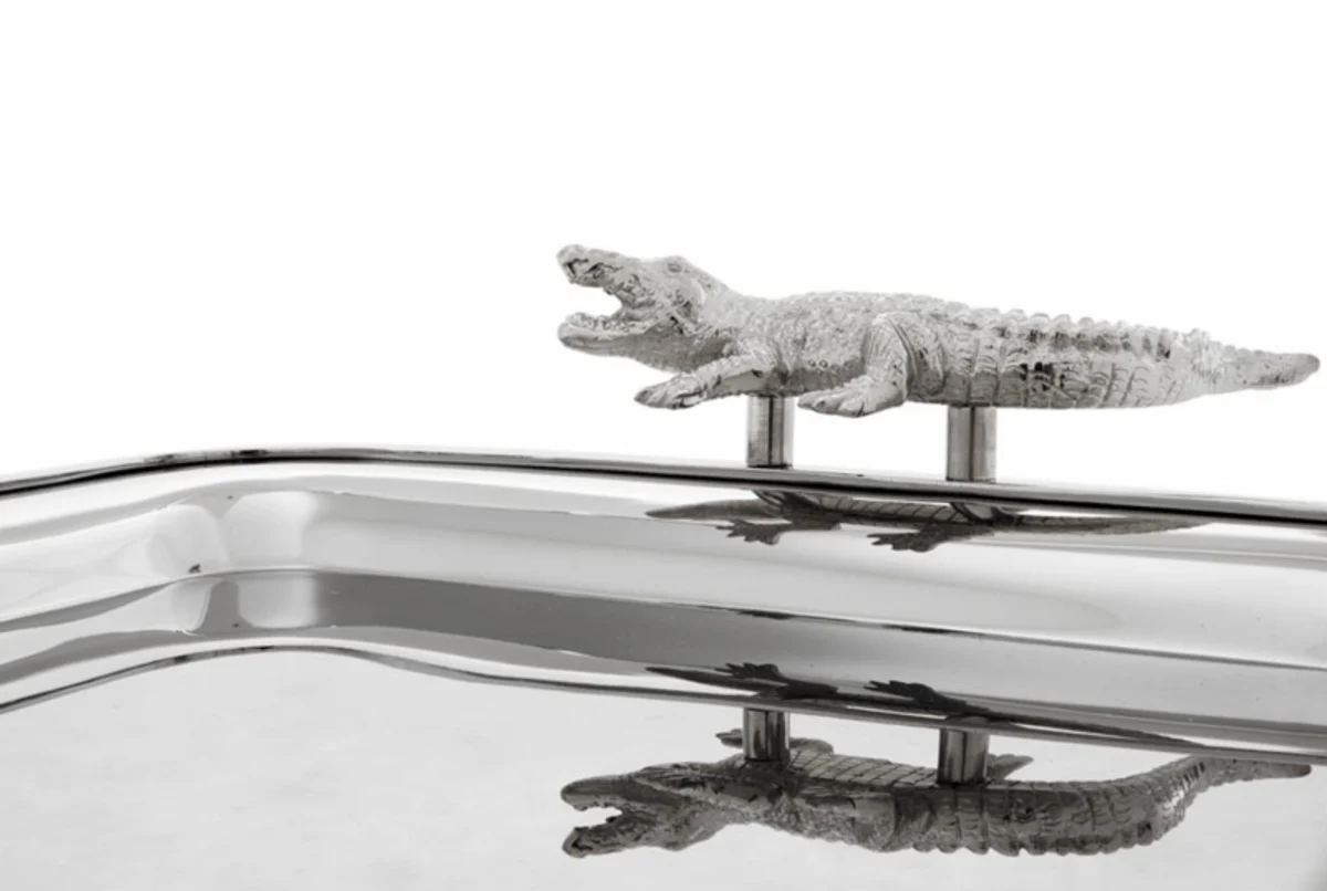 Casa Padrino luxury designer crocodile tray 51 x 38 x H. 6 cm - Luxury Collection