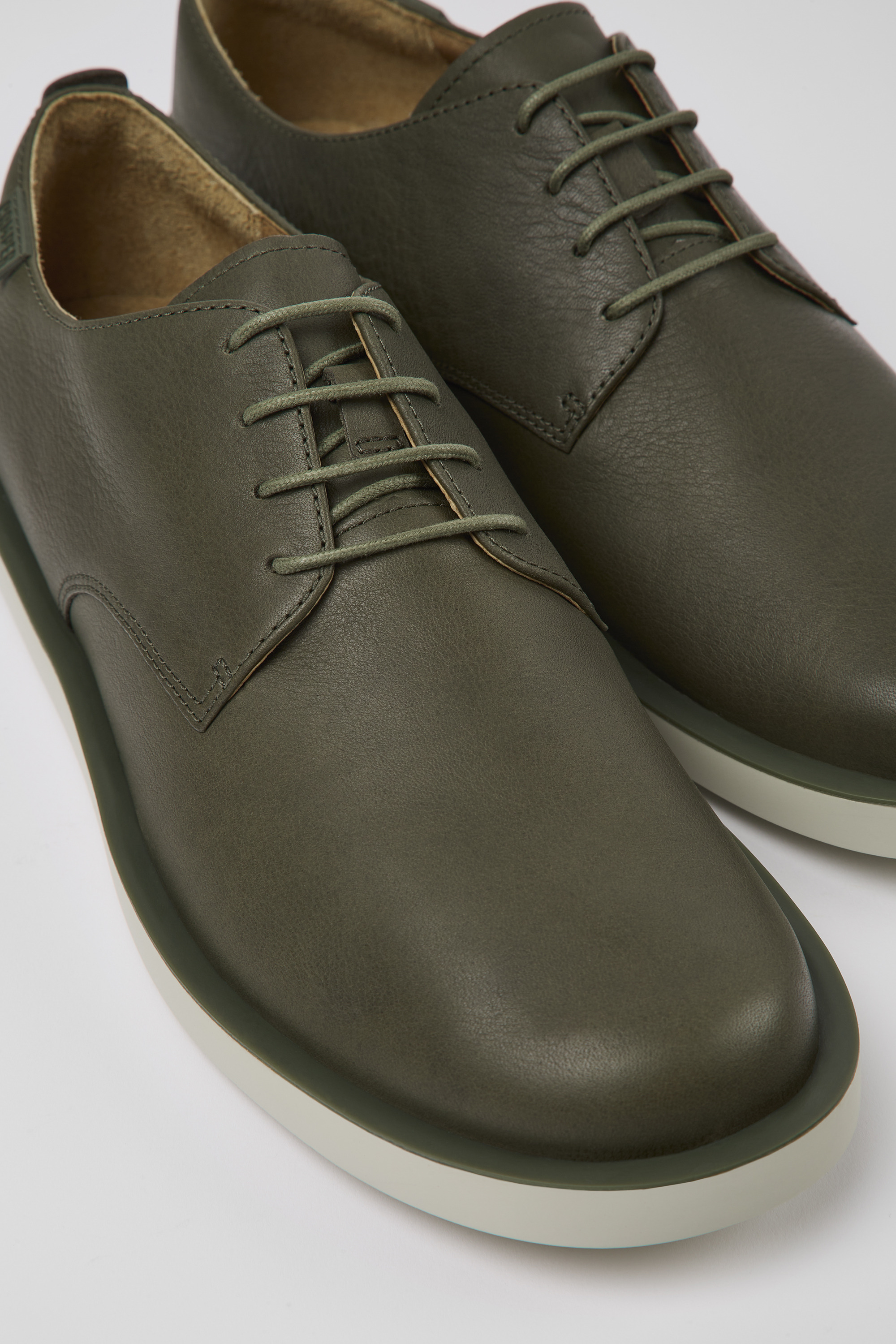 Wagon - Green leather shoes for men