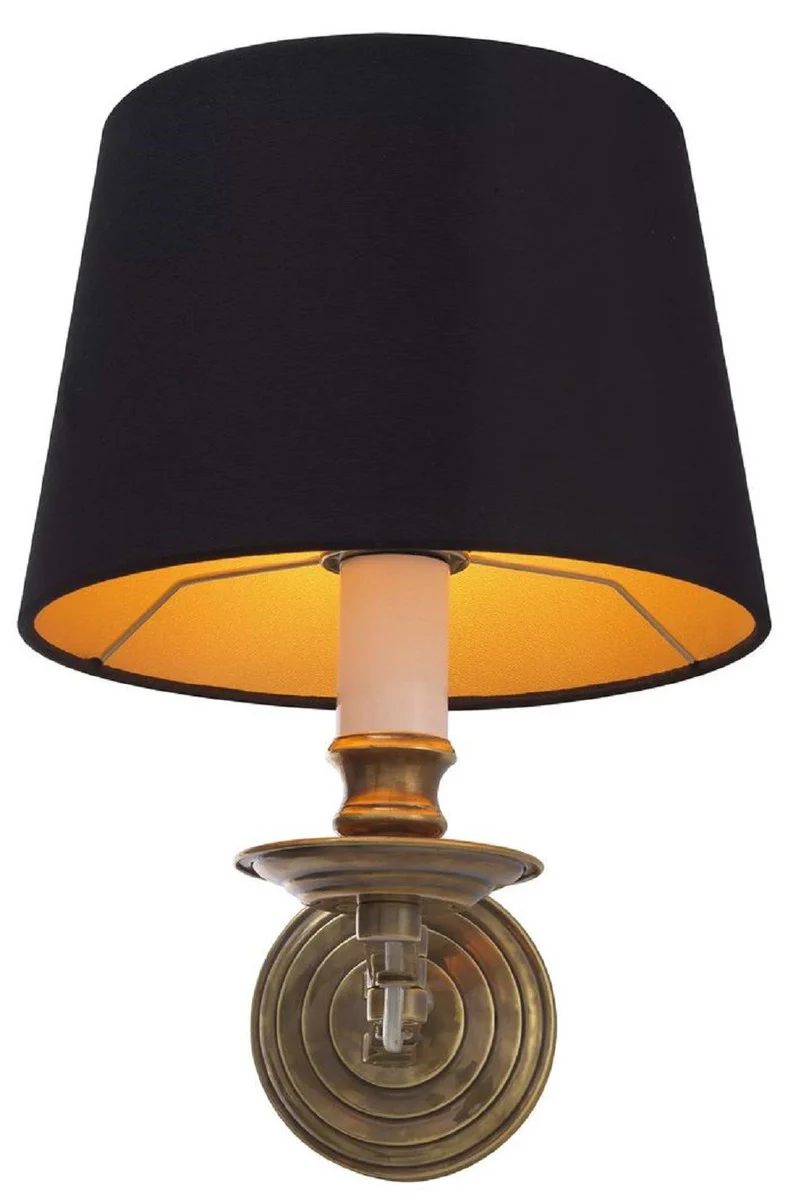 Casa Padrino lámpara de pared de lujo con brazo giratorio latón antiguo / negro 22 x 21,5 x A. 27,5 cm - Lámpara Hotel & Restaurant