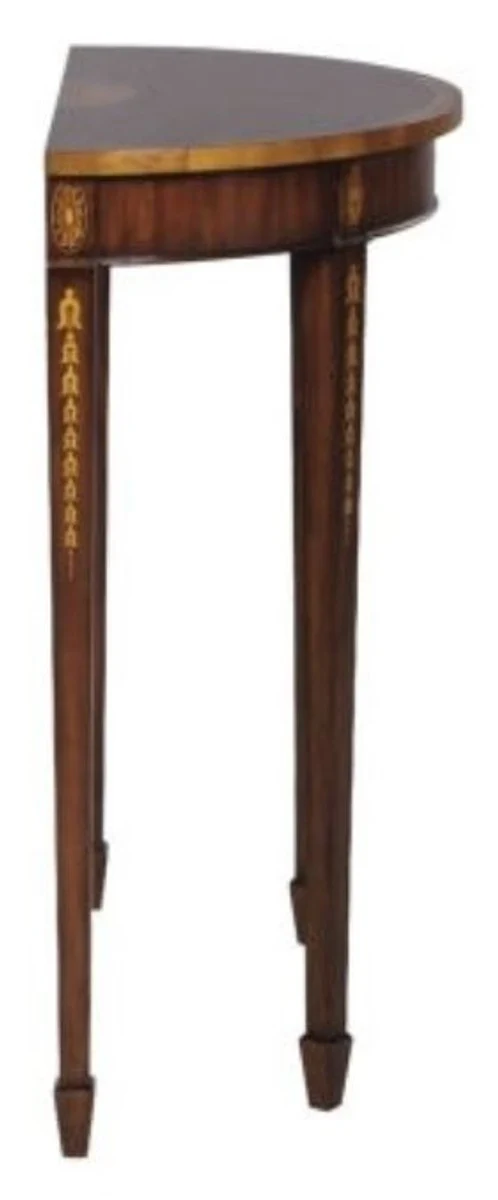 Casa Padrino Consola de Caoba Art Nouveau Marr¨®n / Oro 81 x 35 x H. 83 cm - Consola de Lujo Art Nouveau