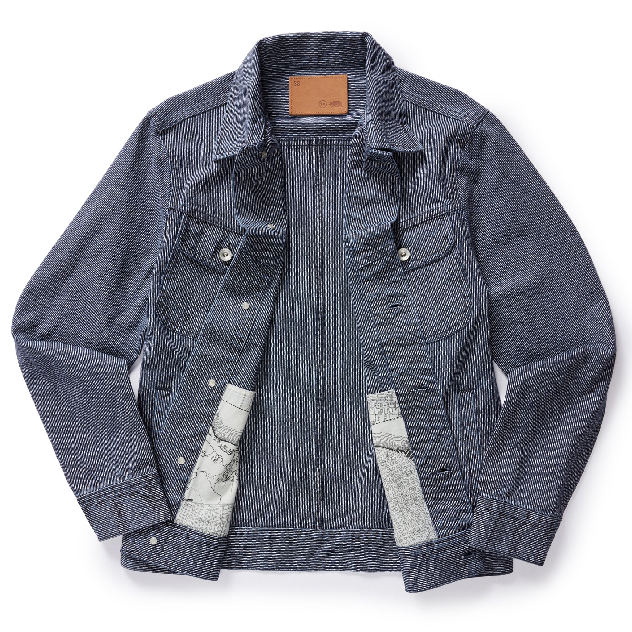 The Long Haul Jacket in Washed Indigo Stripe