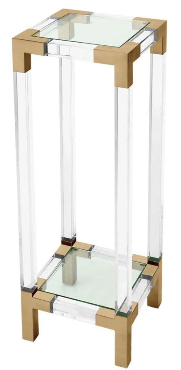 Casa Padrino luxury side table / pillar brass colors 35 x 35 x H. 100 cm - Designer Furniture
