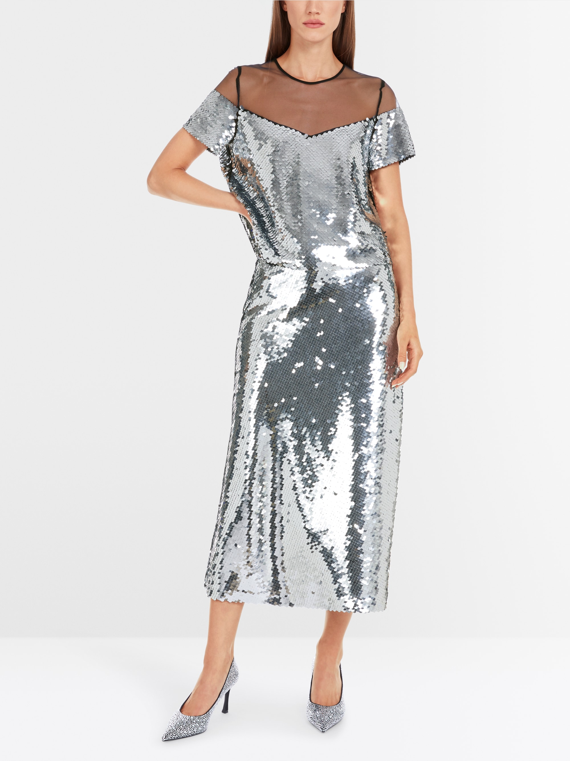 Marc-Cain Shiny blouse with sequins