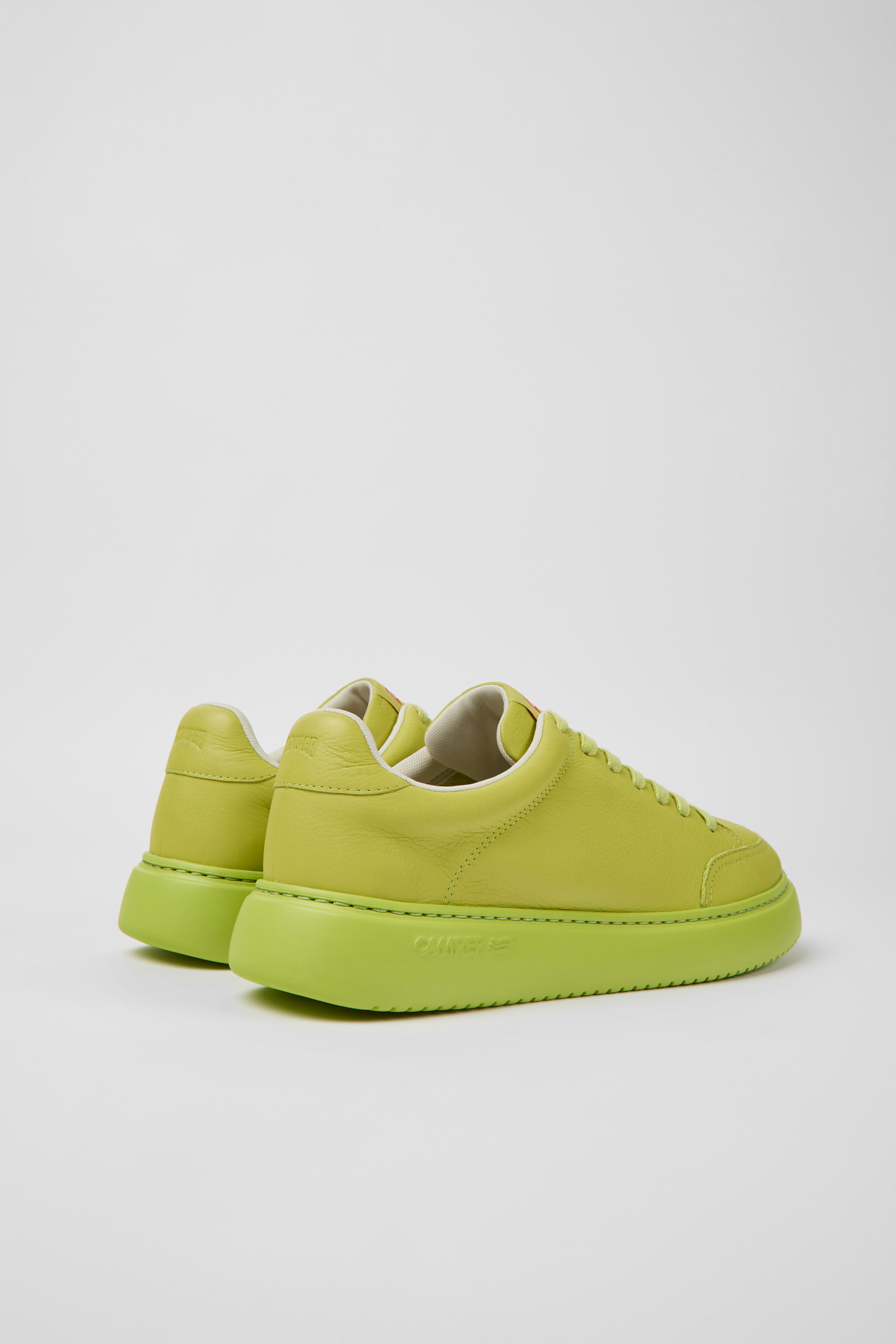 Runner K21 - Green leather sneakers for men