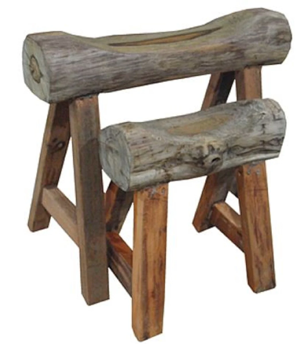 Casa Padrino conjunto de taburete de estilo campestre natural - Muebles de Estilo Campestre