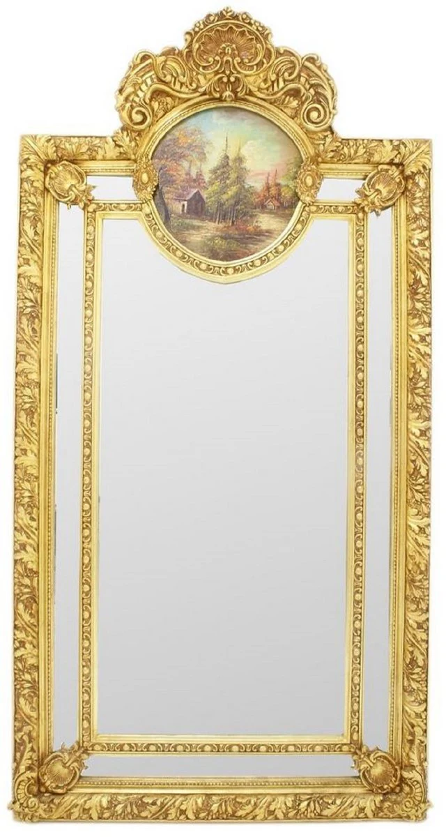 Casa Padrino espejo barroco oro 110 x A. 210 cm - Magn¨ªfico espejo de pared de estilo barroco - Espejo de armario de estilo antiguo - Espejo de sal¨®n - Muebles Barrocos