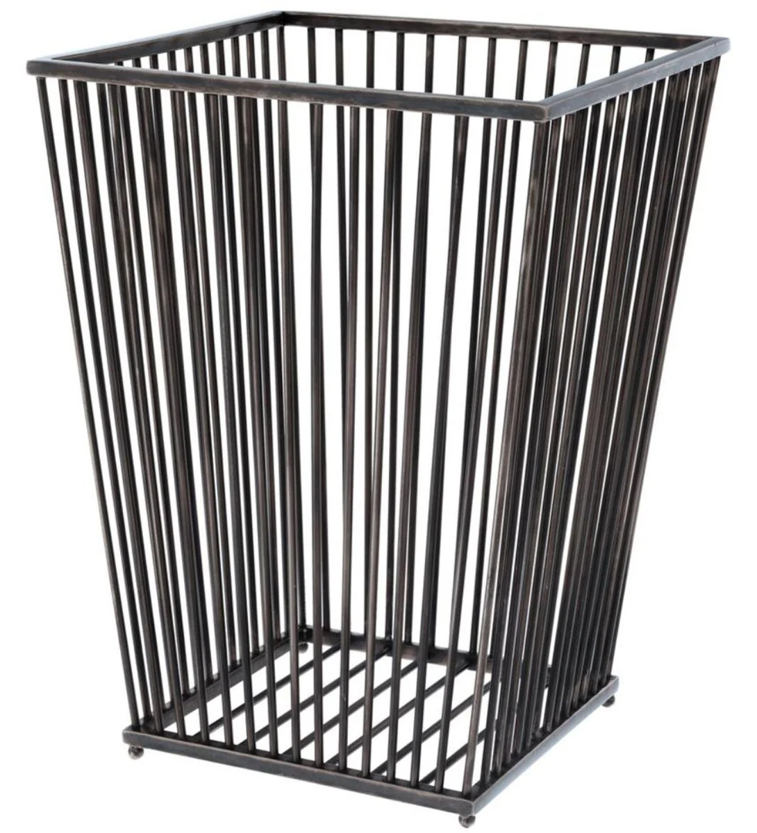 Casa Padrino cesta de ropa de lujo de acero inoxidable bronce 30 x 30 x H. 40,5 cm - Colecci¨®n de Lujo