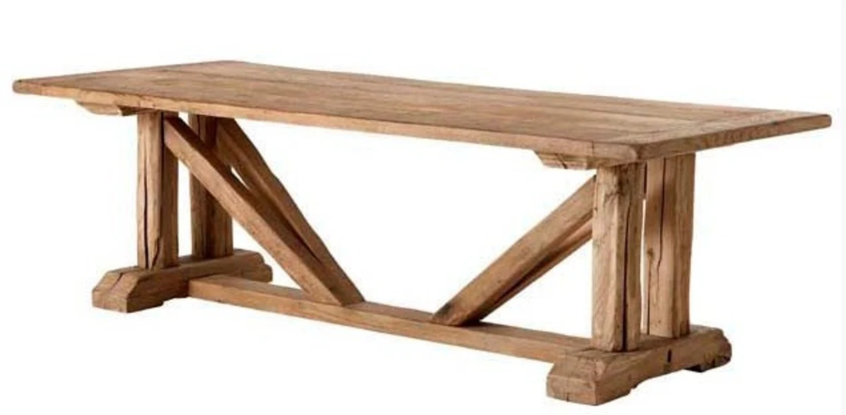 Casa Padrino Vintage dining table Rustic Solid Oak 230 x 100 cm - country-style table solid oak