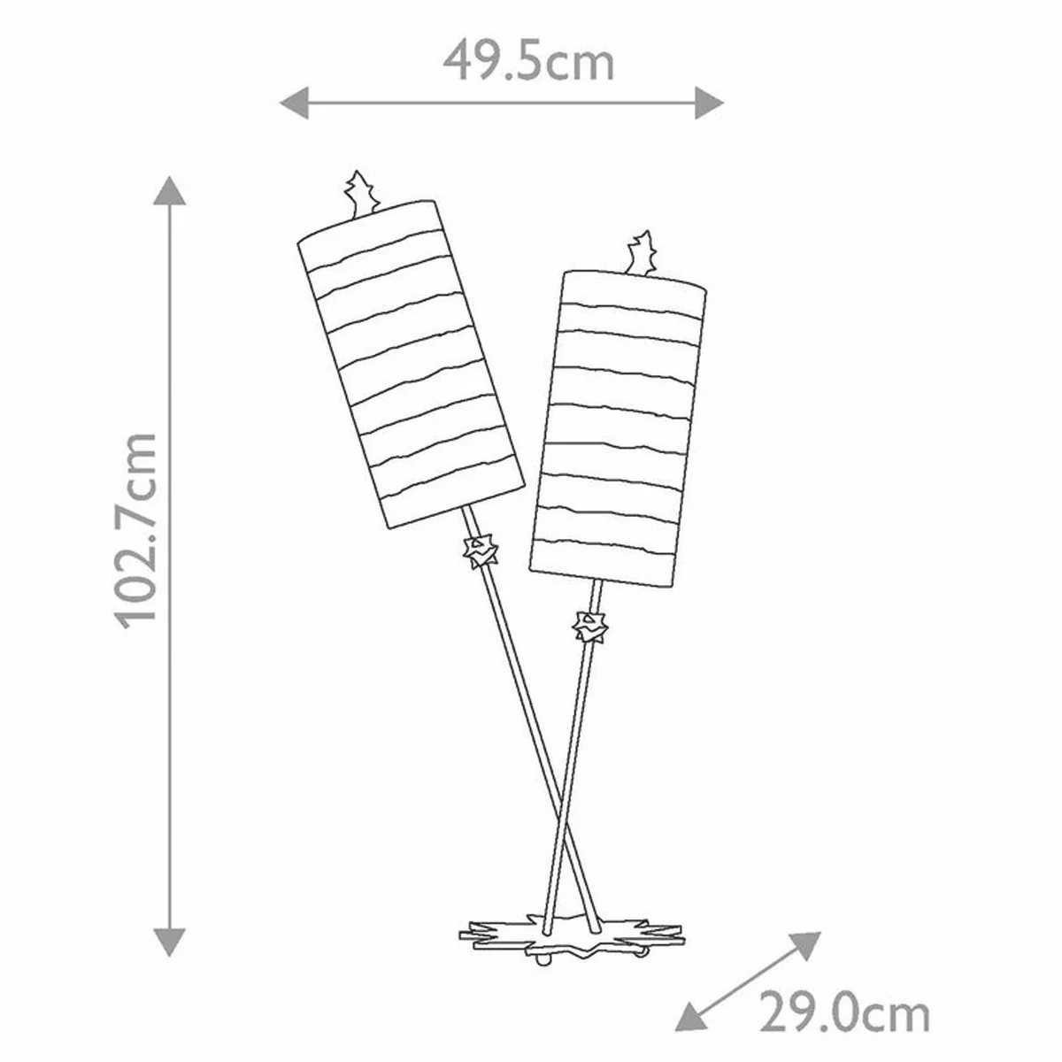 Casa Padrino l¨¢mpara de mesa doble de lujo plata / crema Al. 102,7 cm - Iluminaci¨®n de lujo
