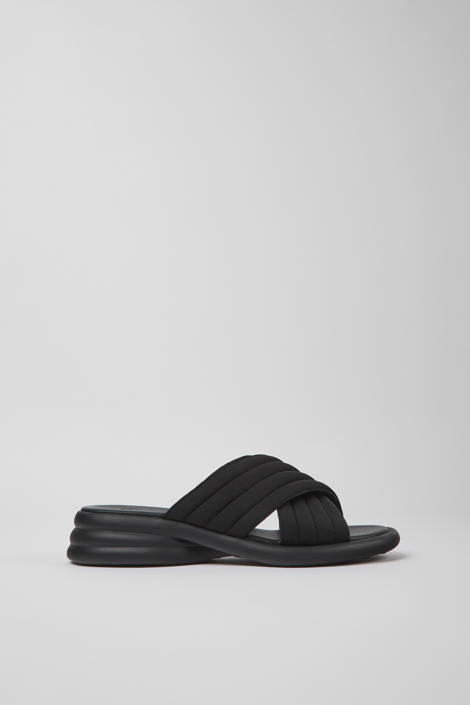 Spiro - Black textile sandals for women