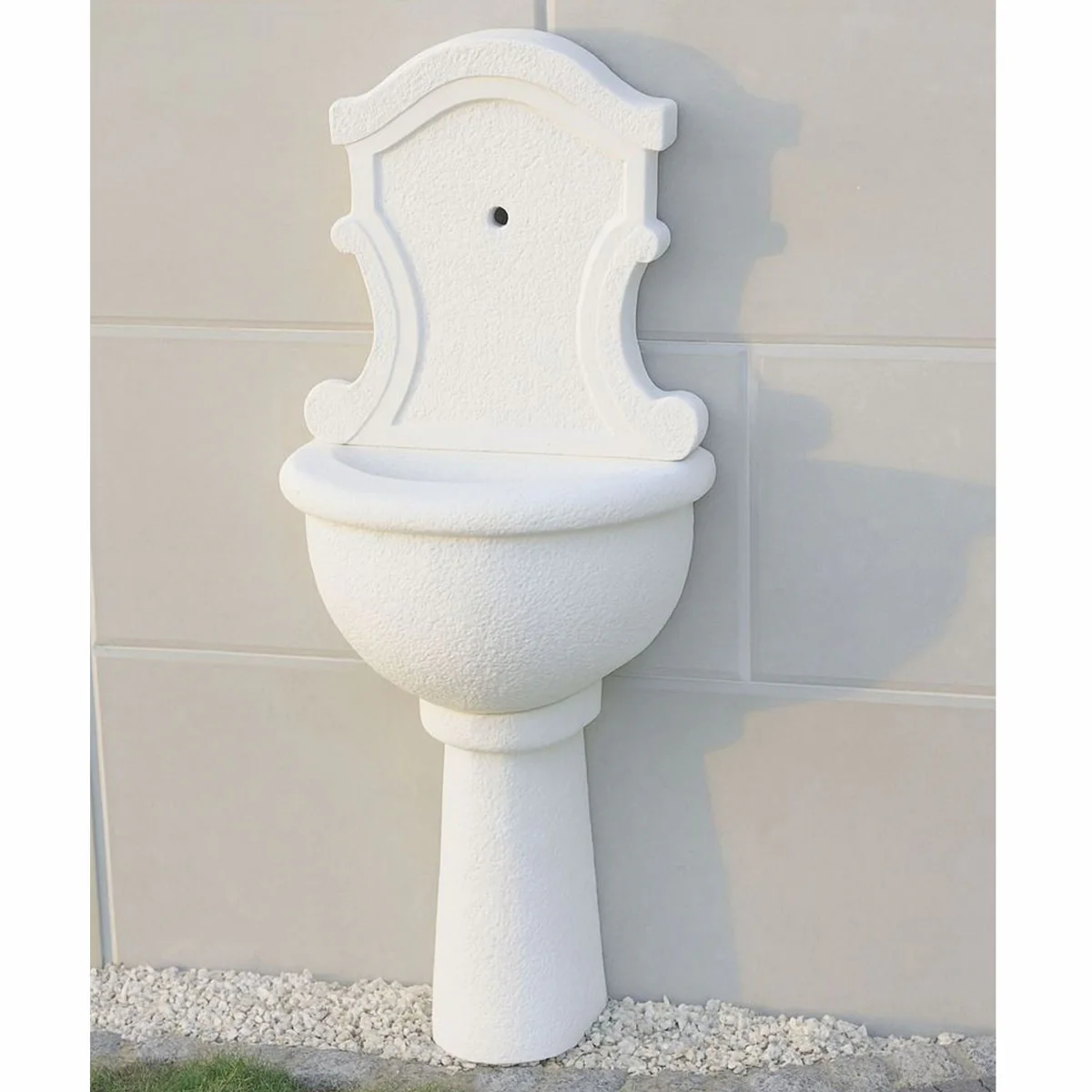 Casa Padrino fuente de pared Art Nouveau blanco Al. 128 cm - Fuente decorativa para jard¨ªn