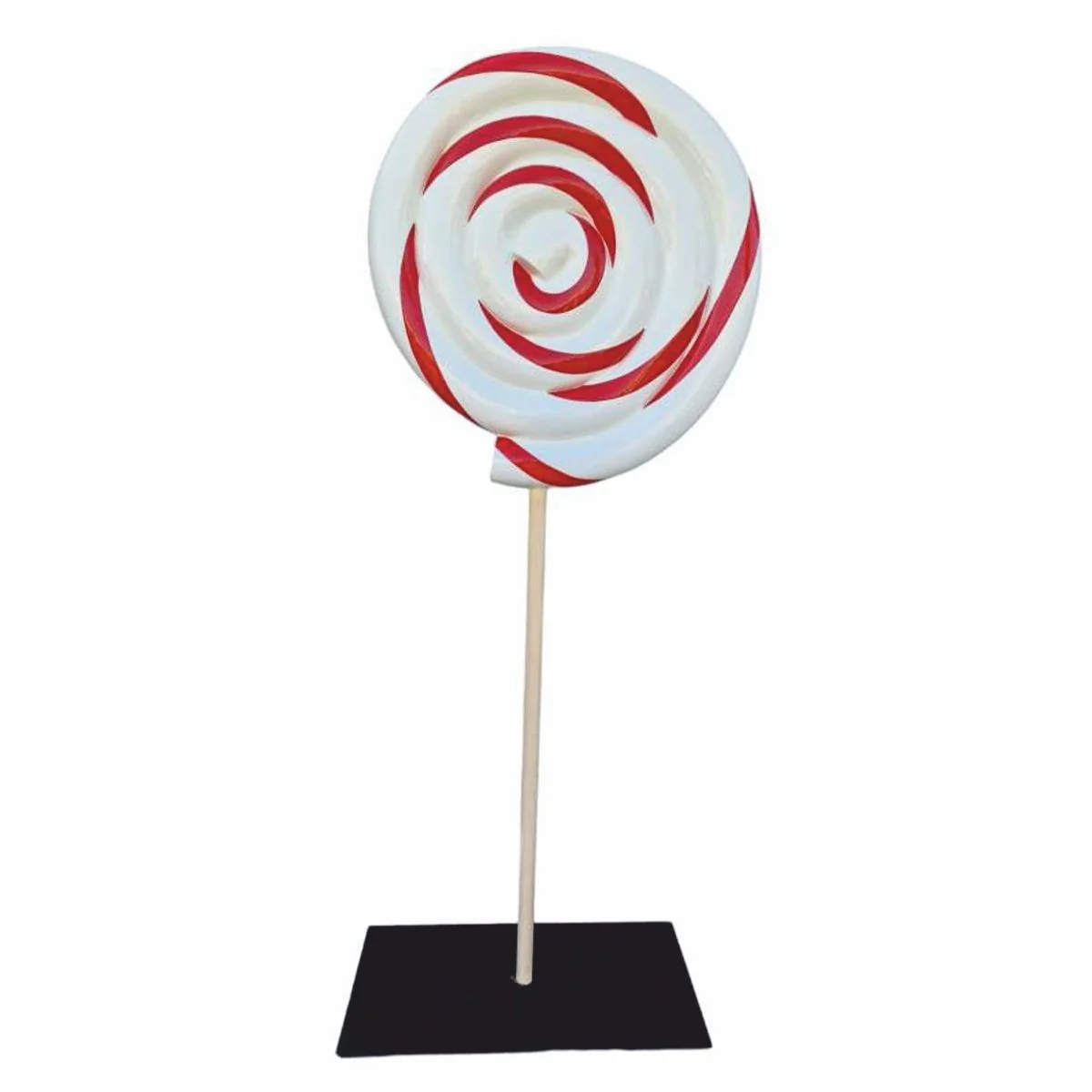 Casa Padrino piruleta decorativo XXL blanco / rojo / negro A. 200 cm - Decoraci¨®n navide?a