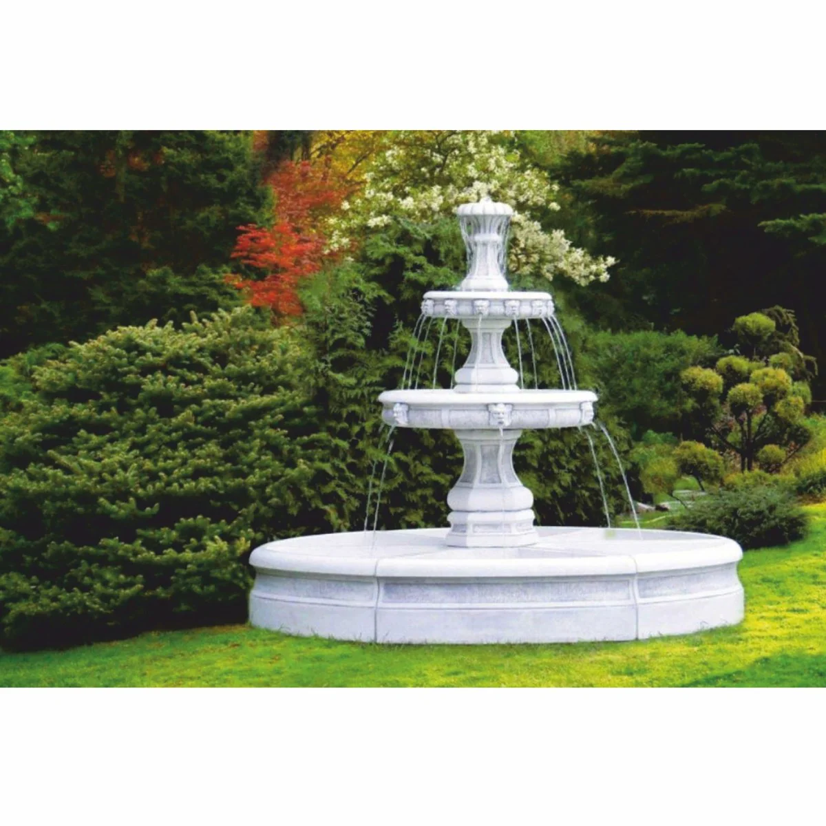 Casa Padrino Fuente Barroco Gris ? 245 x Al. 210 cm - Decoraci¨®n Barroco de Jard¨ªn