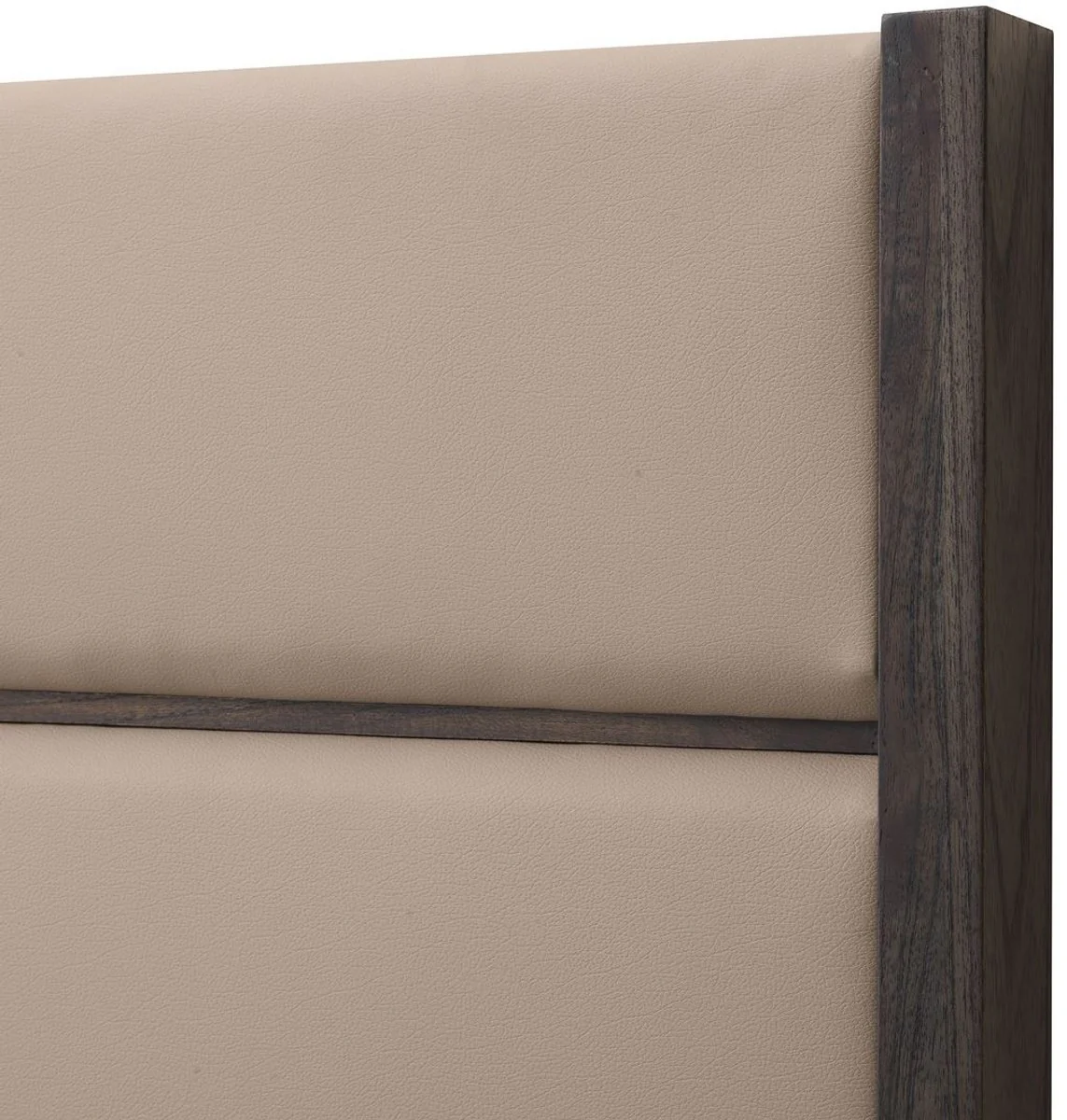 Casa Padrino estructura de cama doble de lujo con cabecero gris / marr¨®n oscuro 205,5 x 225 x A. 150,5 cm - Muebles de Dormitorio - Muebles de Hotel - Calidad de Lujo