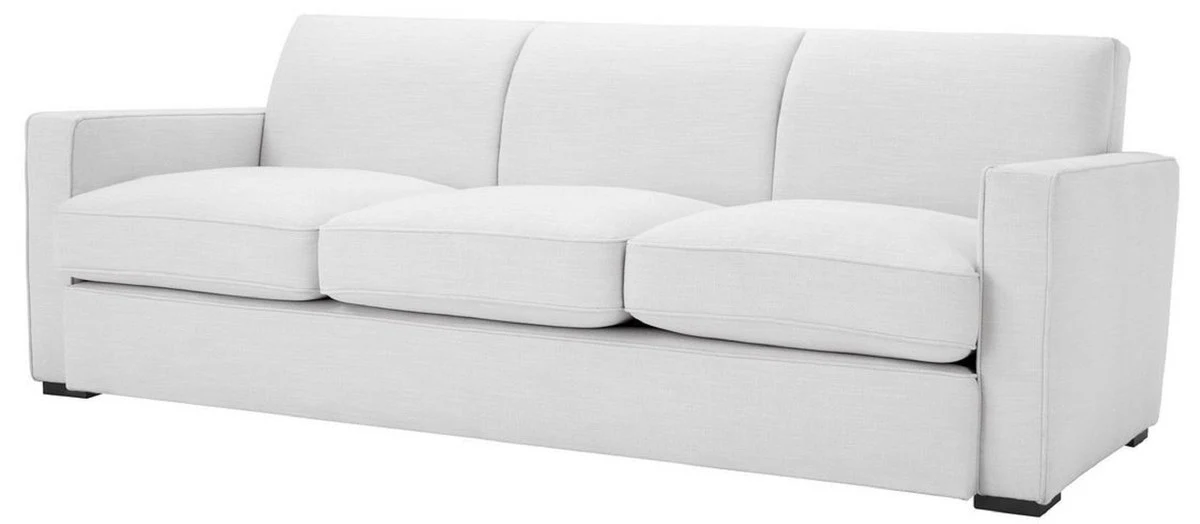Casa Padrino sof¨¢ de sal¨®n de lujo blanco / negro 229 x 94 x A. 82 cm - Muebles de Sal¨®n de Lujo