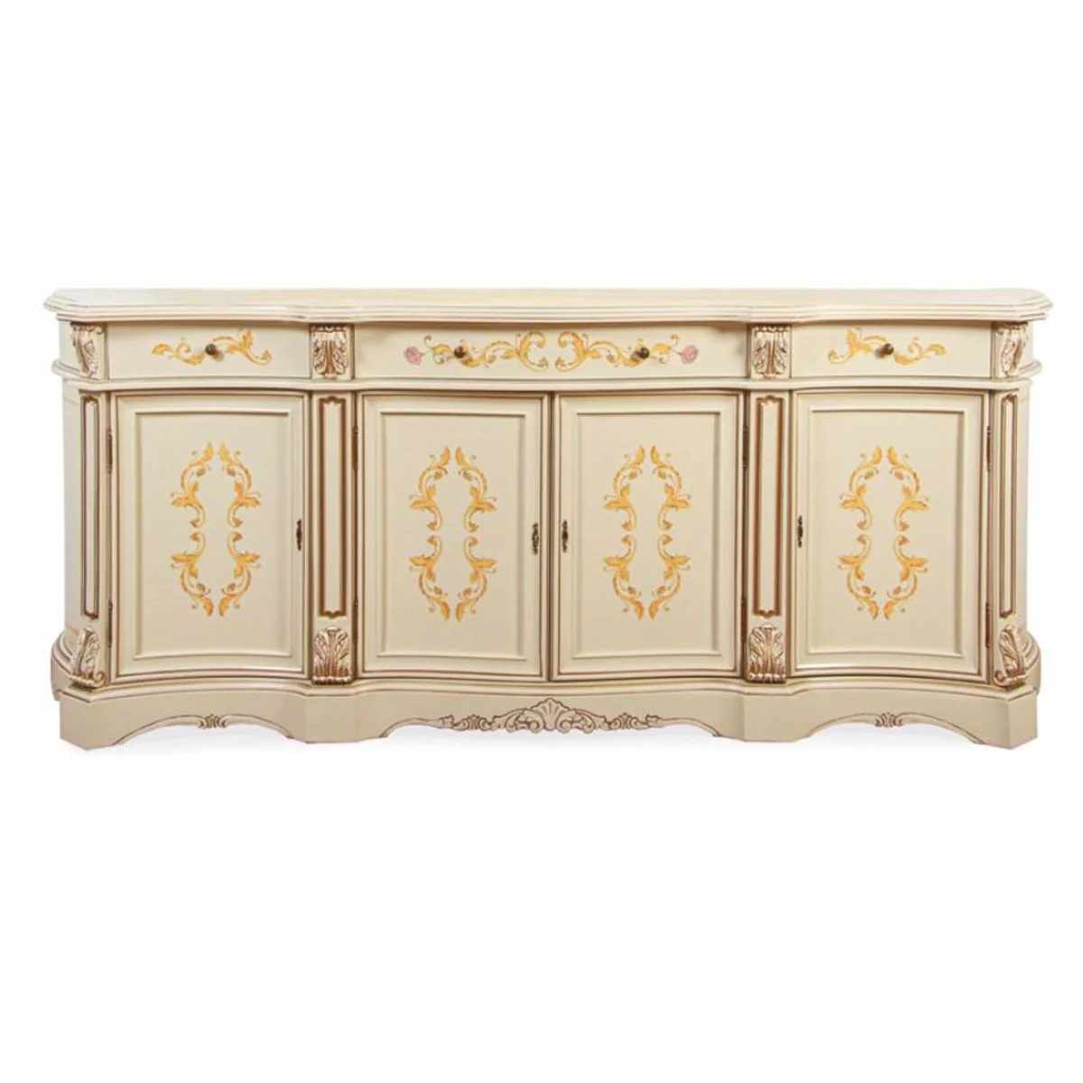 Casa Padrino aparador barroco de lujo crema / marrón 233 cm - Muebles barrocos
