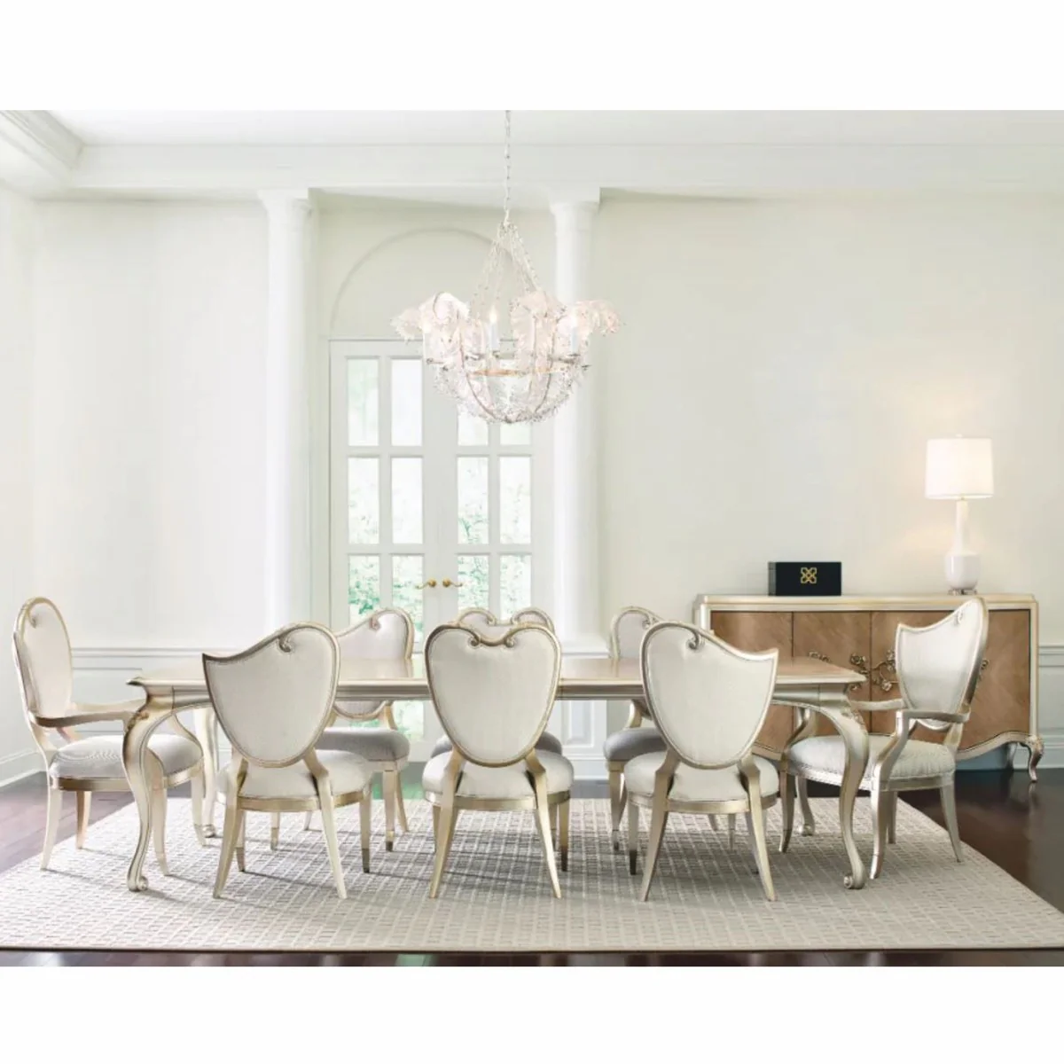 Casa Padrino Aparador Barroco de Lujo Marr¨®n / Oro Champ¨¢n 183 cm - Muebles Barrocos