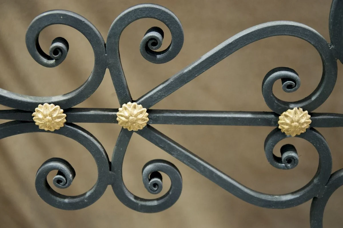 Casa Padrino consola barroco de lujo blanco / negro / oro antiguo 172 x 51 x H. 95 cm - Muebles Barrocos